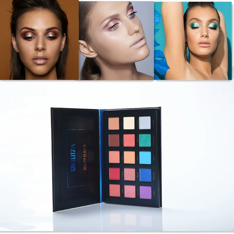 Красоты глазированные нажатии Матовый Блеск Shimmer Палитра теней Алмазный глаз Shdow