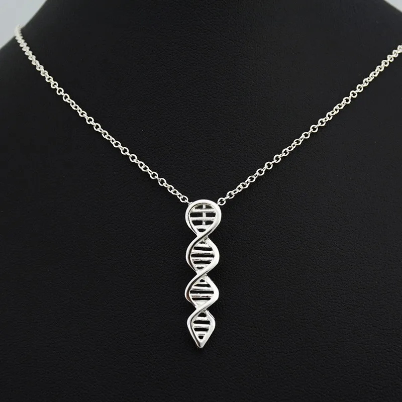 Новинка 2018 стильное ожерелье с кулоном DNA в стиле науки и биологии Длинная тонкая