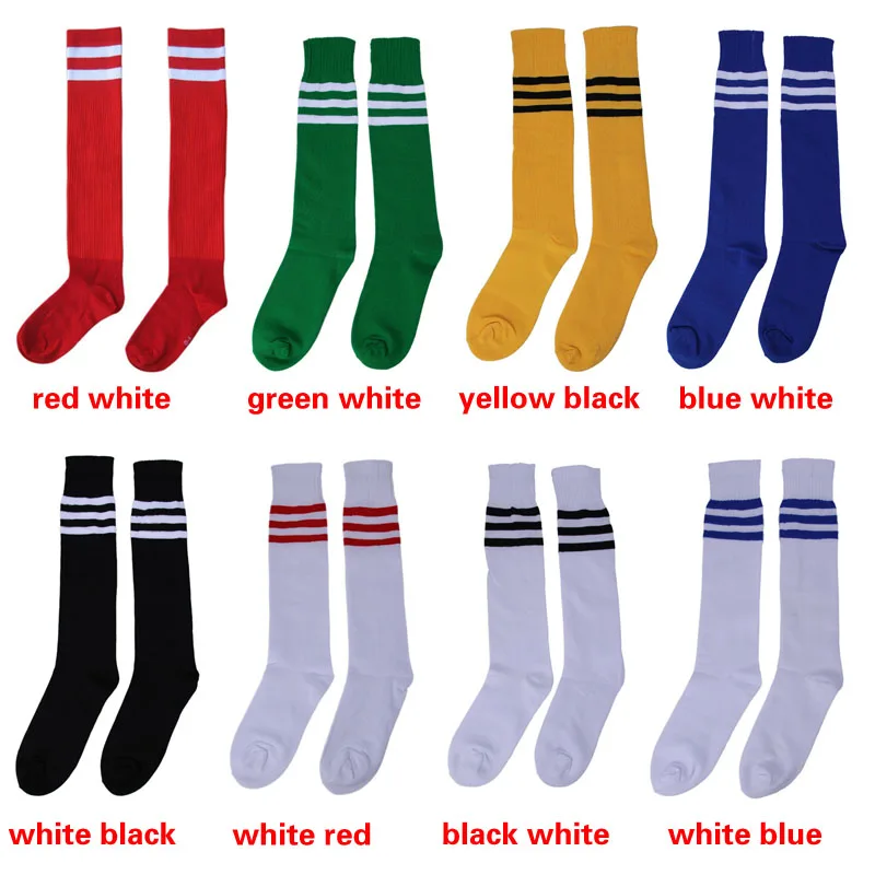 2021 высокие носки в полоску унисекс длинные для чарлидинга девочек белые синие