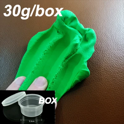 Green Box 30 г/кор. слизи пушистый пенопластовый глиняный светильник DIY мягкий хлопок амулеты Слим пушистый набор игрушек облако детские игрушки для детей Подарки - Цвет: Green Box