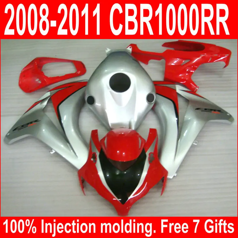 Литьём под давлением Лидер продаж обтекателей для Honda CBR1000RR 08 09 10 11 красные