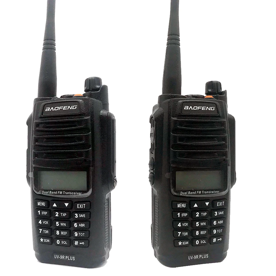 2 шт. Baofeng UV-9R PLUS 10 Вт Высокая мощность UHF VHF рация Водонепроницаемый морской CB радиостанции КВ трансивер Woki Toki любитель