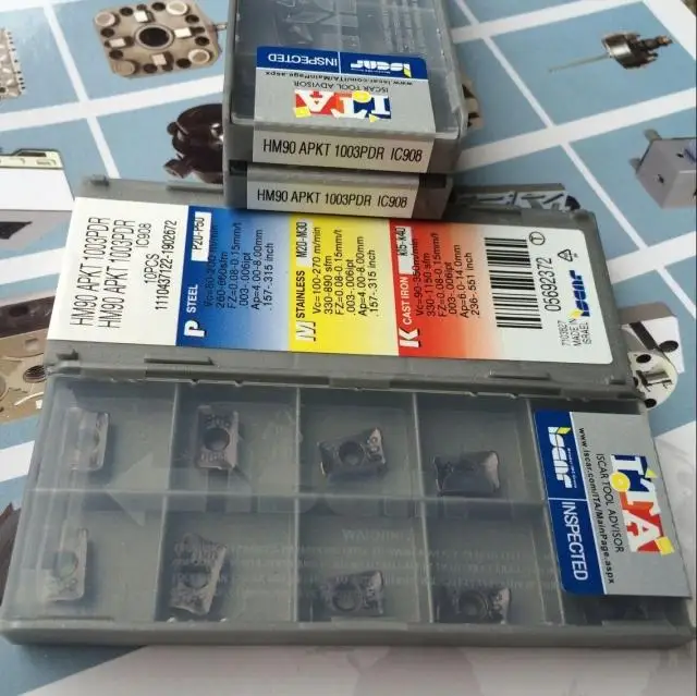 10 шт./компл. ВСТАВКИ APKT 1003 PDR IC908 Карбида Фрезерные Вставляет ЧПУ Инструмент