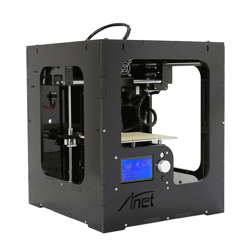 Anet Быстрый A3 3d принтер акриловая структура Prusa i3 RepRap 12864 ЖК экран алюминиевая