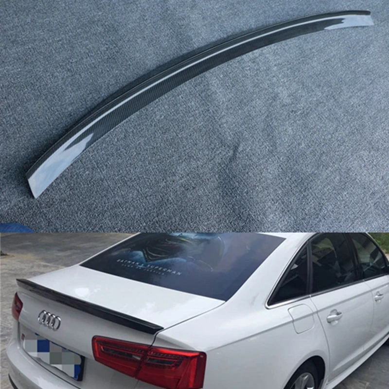 C7 A6 спойлер S6 стиль спойлер из углеволокна задний багажник крыло для Audi A6 C7/4G 2012-UP подходит 4-двери только для седана