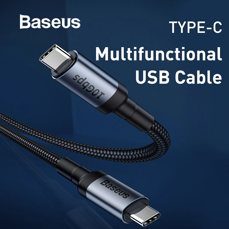 Кабель Baseus usb type C to 5 Гбит/с скорость передачи данных QC3.0 кабель для быстрой