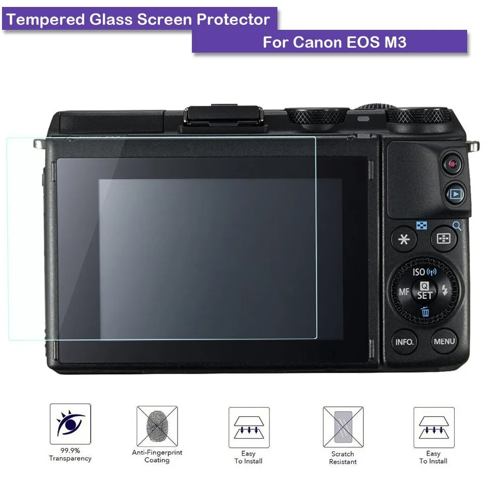 

9H Hardness Premium Tempered Real Camera Glass LCD Screen Protector Shield Film For Canon EOS 100D M2 M3 M10 G1X II Accessories