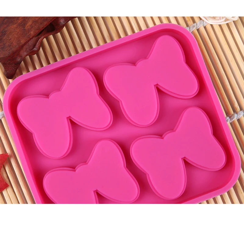 4 шт. бантик прямоугольная силиконовая форма для пирога посуда выпекания дома DIY