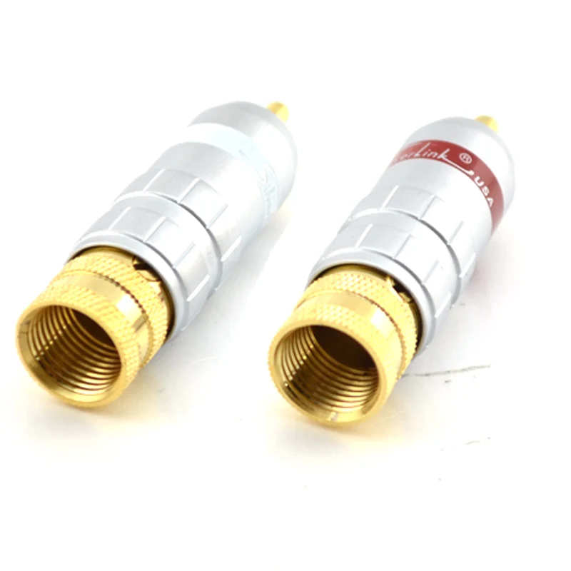 4 шт Новый brandSilverlink 24K позолоченный RCA Мужской адаптер|adapter|adapter rcarc adapter |