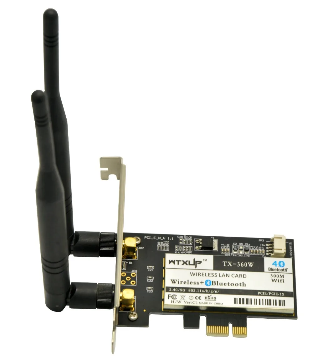 WTXUP AR5B22 двухдиапазонный 300 Мбит/с беспроводной PCI-E WiFi адаптер с Bluetooth 4 0 BT для Atheros PCI
