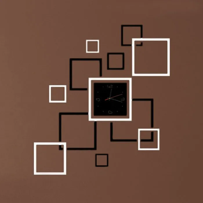 DIY 3D акриловые PC пластмассовые Настенные Часы Домашнее современное оформление