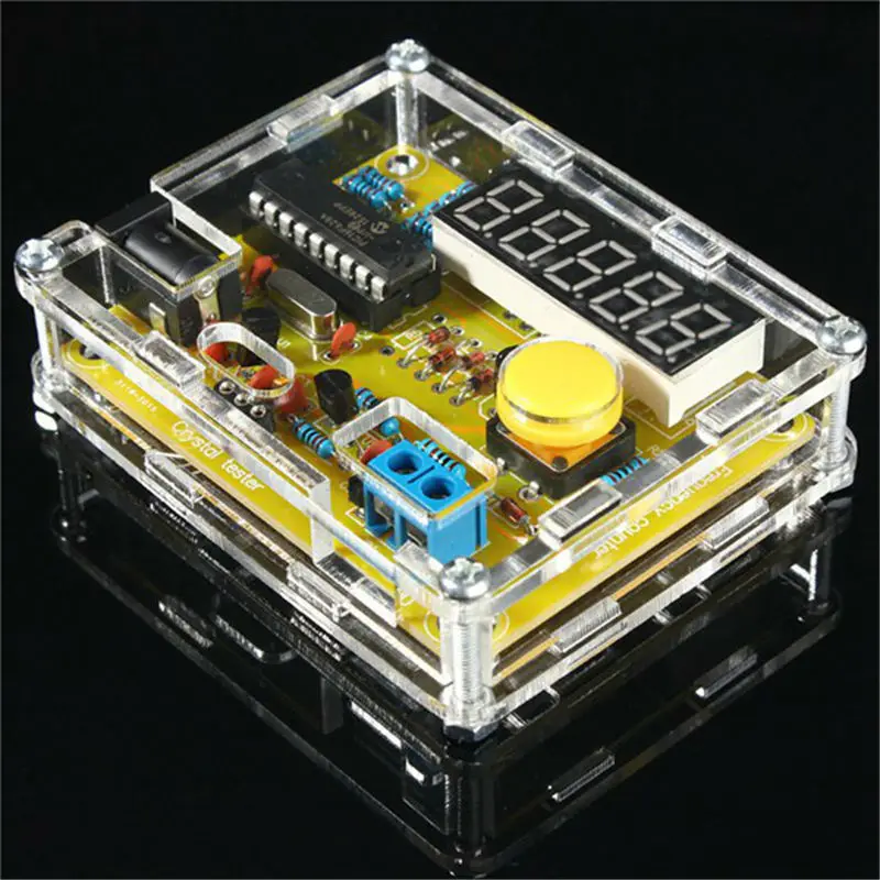DIY индикаторное 1Hz 50 МГц с украшением в виде кристаллов счетчик Корпус комплект