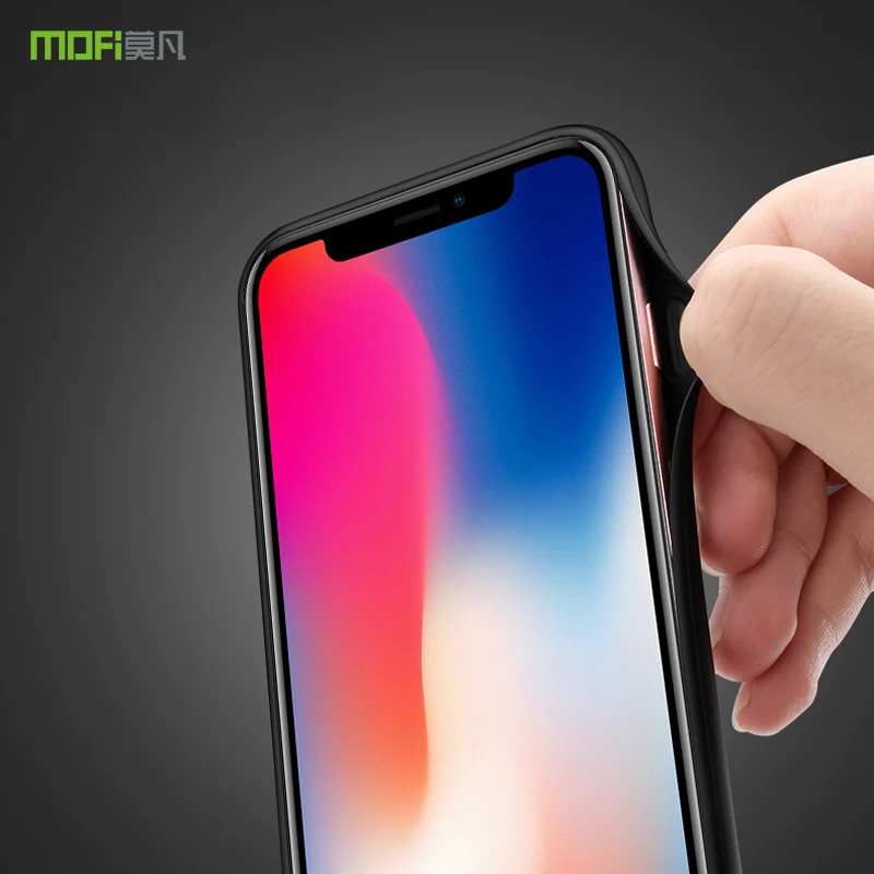 Чехол для iPhone X оригинальный роскошный силиконовый чехол MOFI из ПУ кожи защита