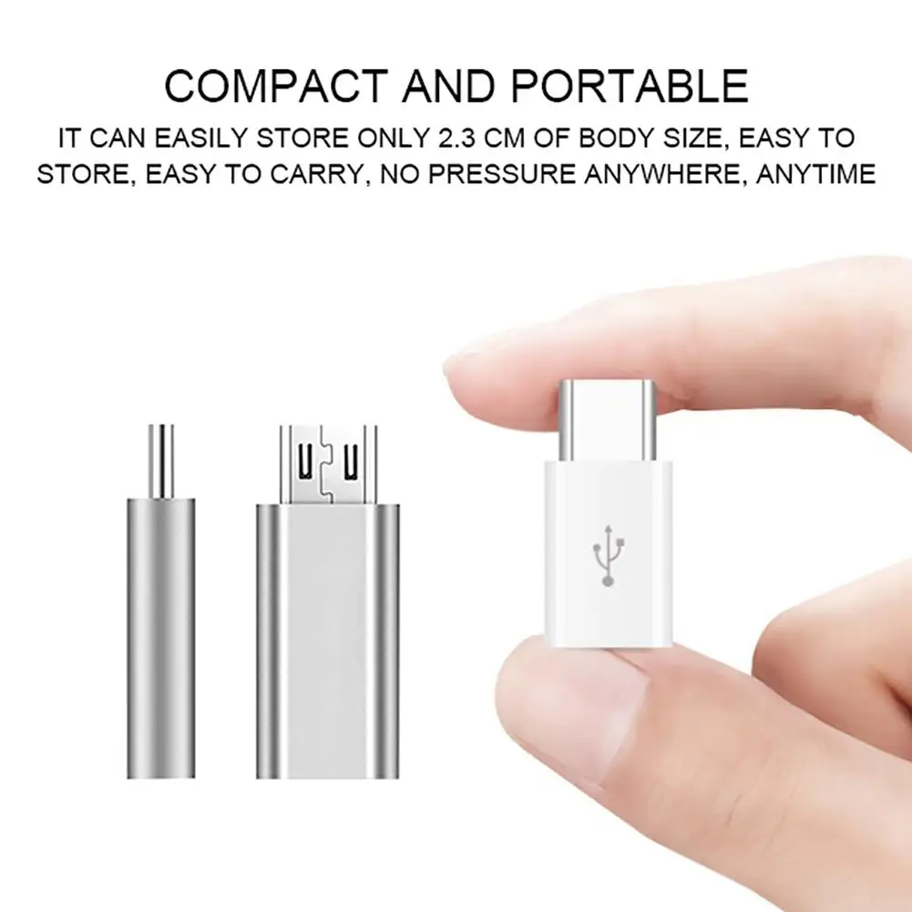1/2 шт./лот ABS Тип с портом типа C OTG адаптер для Apple iPhone Micro USB C адаптер-преобразователь для телефонов на базе Android с Bluetooth зарядки обмен данніми