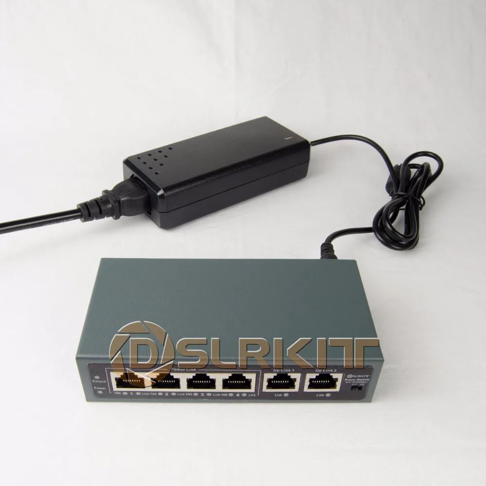 Адаптер питания DSLRKIT 250M 6 портов 4 PoE|power adapter|power injectorpower ethernet |