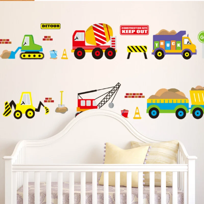 Мультяшная игрушка автомобильные наклейки на стену украшение дома детская