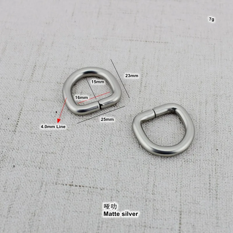 Высокое качество D ди кольцо регулируемые пряжки не сварные покрытием Rings лямки