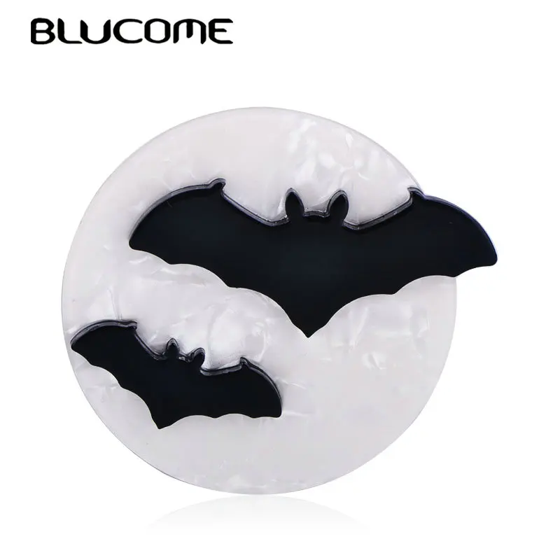 Blucome модная акриловая брошь летучая мышь животное логотип Ювелирное Украшение с