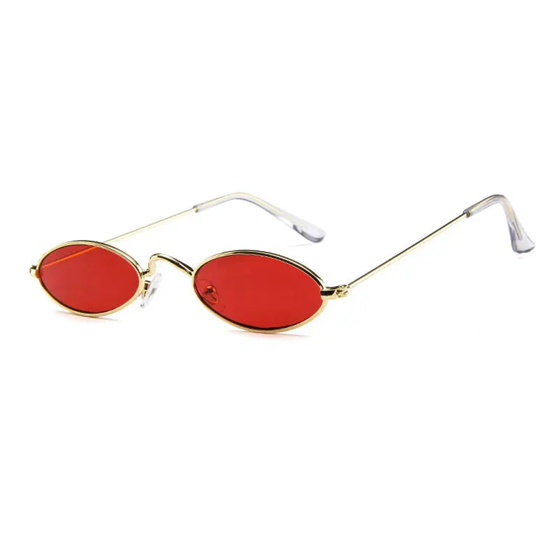 

Овальные Солнцезащитные очки в металлической оправе для мужчин и женщин, небольшие винтажные круглые солнечные очки в ретро стиле, 2022