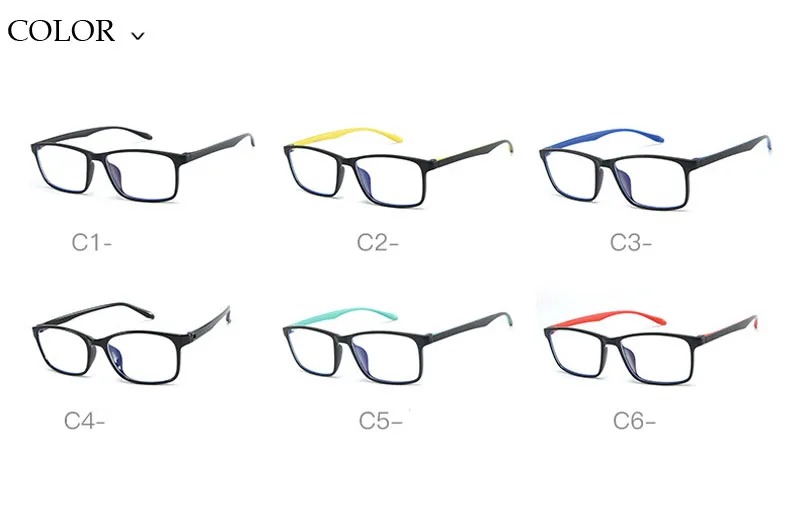 Feishini Computer Glasses Men Rays Radiation Gamin Eyewear Plastic Titanium Frames Unisex Anti Blue Light Glasses Women Optical