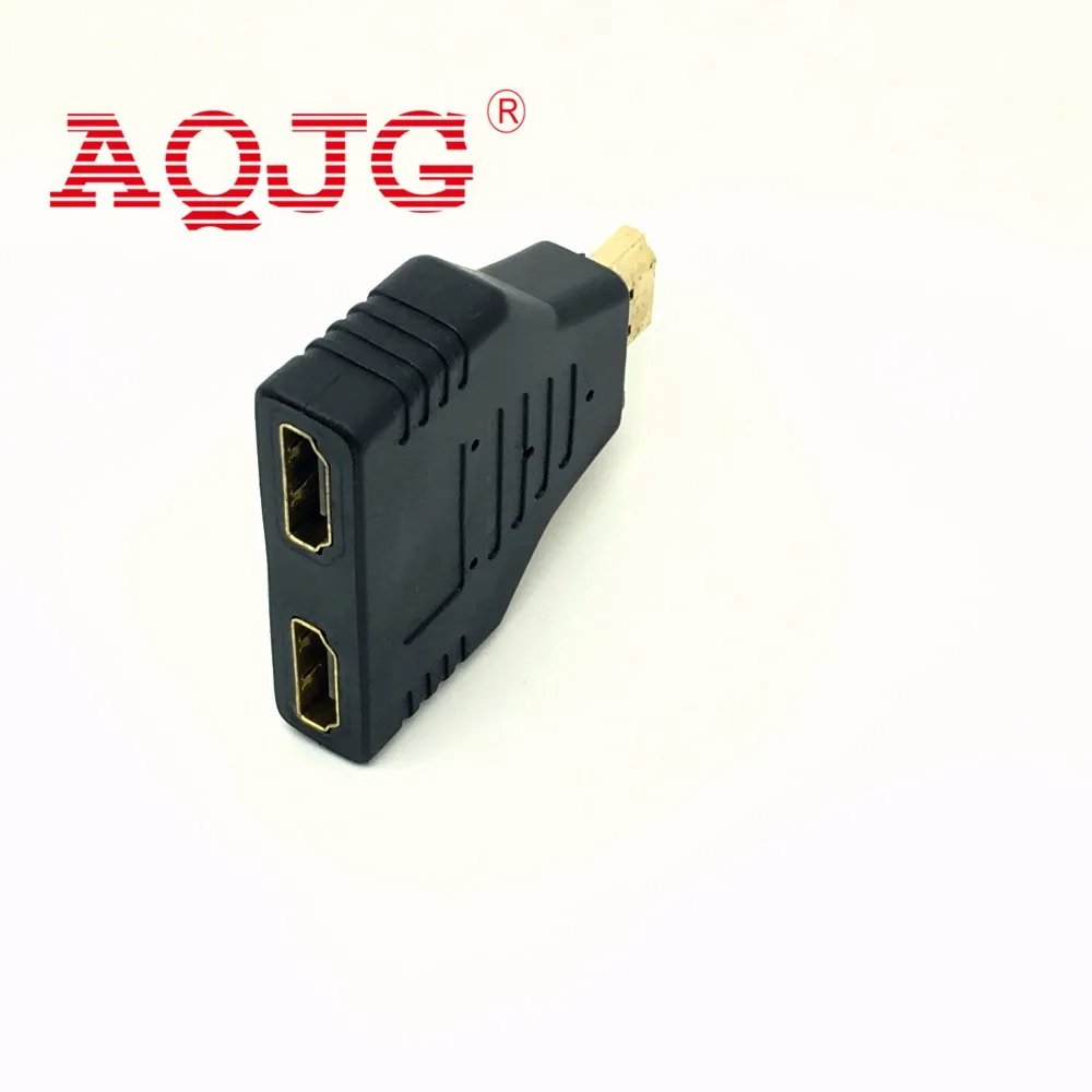 

HOT 1080P 1 in 2 HDMI Splitter Male male to 2 Female onversion Head Adapter HDMI Male to Female Black Color