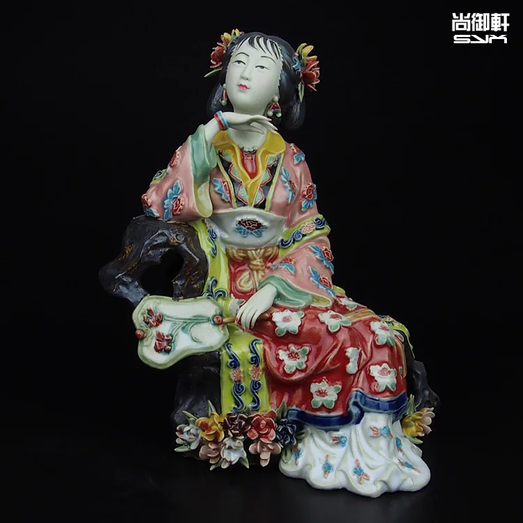 

Shiwan doll master of fine ancient characters of a dream of Red Mansions twelve Jinling Chai Jia Yingchun ceramic ornaments craf