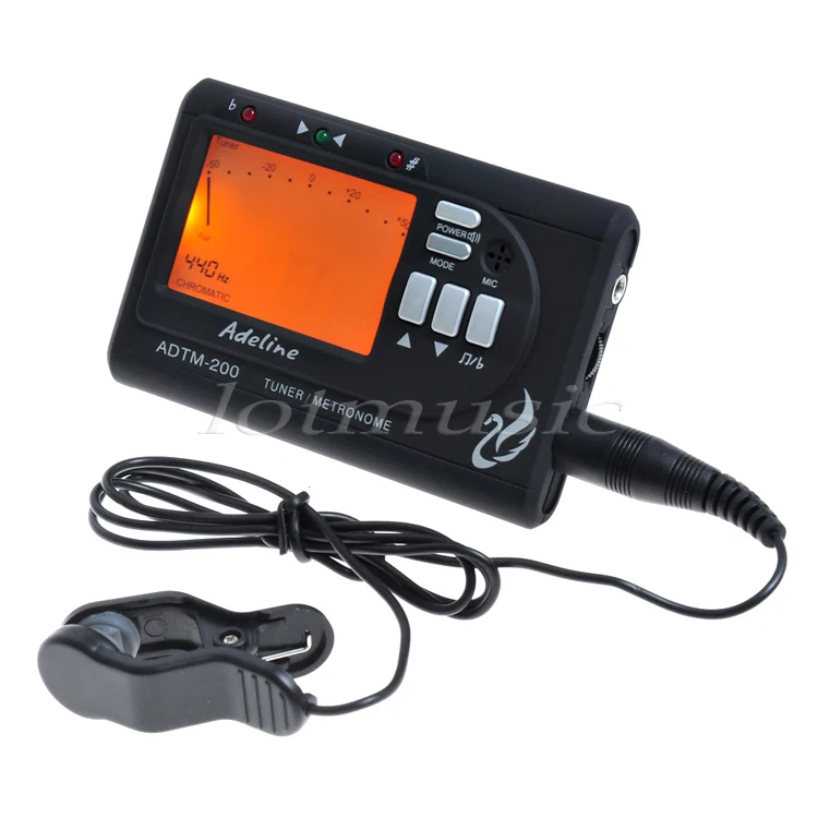 Цифровой ЖК тюнер и метрономический хроматический с захватом для гитары басов