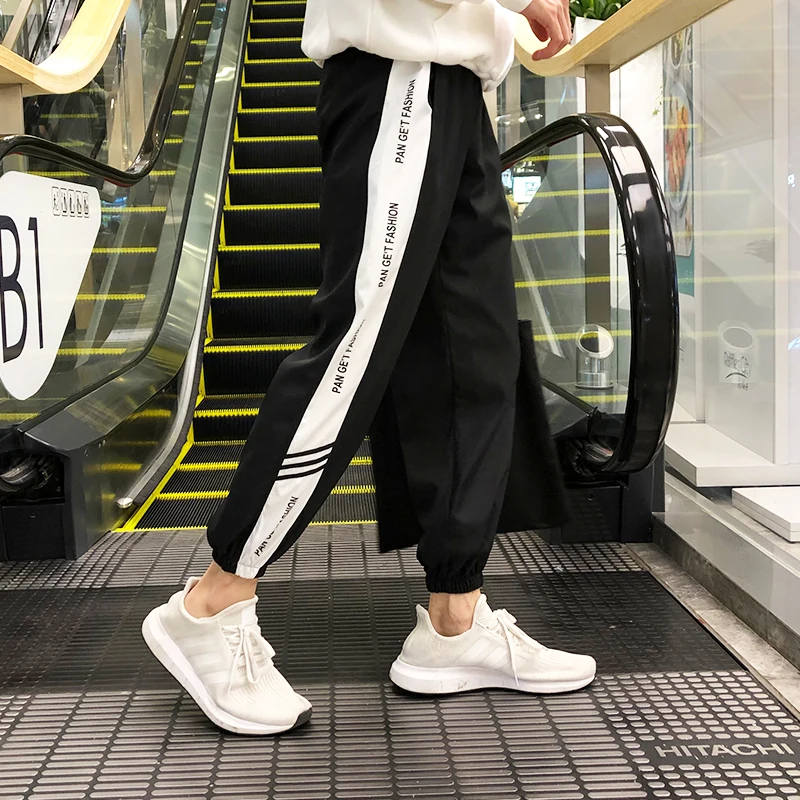 Для мужчин s хип хоп Премиум Slim Fit спортивные штаны для бега с цветными блоками