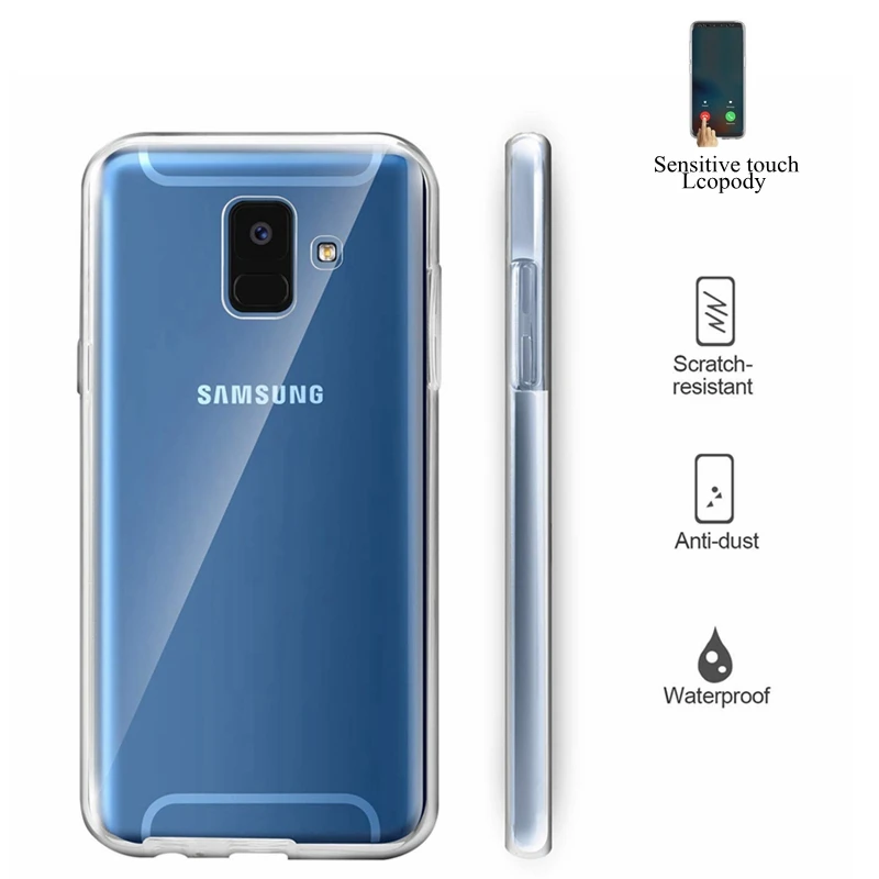 Двойной силиконовый чехол для samsung Galaxy A10 A10S A20 A20E A20S A30 A40 A40S A50 A50S A60 A70 A70S M10 M10S M20 M30 M30S M40 Мягкий чехол для всего тела 360