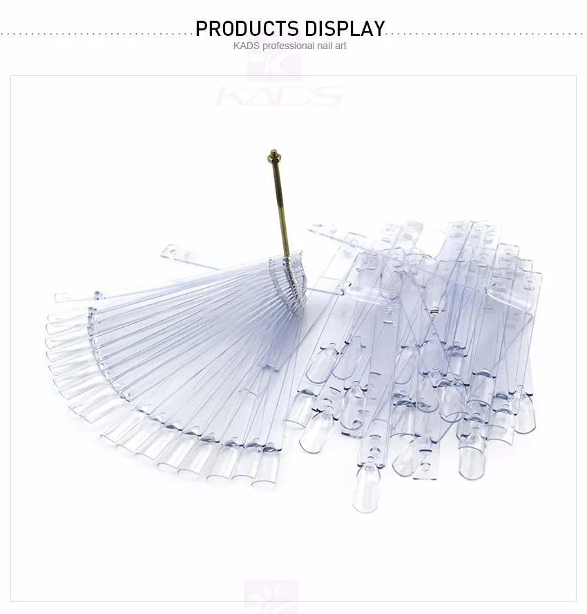HOTSALE 50 советы/packIvory White Пластиковые Flase Nail Art Советы Стик Показать Практика Вентилятора Совета& Nail Art Display прозрачный цвет