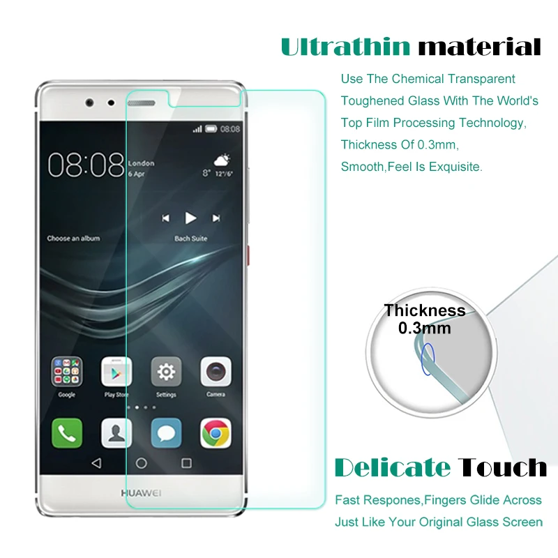 Закаленное стекло премиум класса 9H для Huawei P9 Plus Защитная пленка экрана