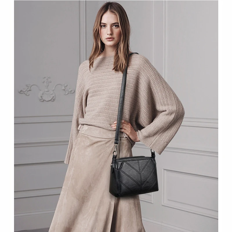 

SUDS Brand Women Fashion PU Leather Shoulder Bags Designer High Quality Women Messenger Bags Female Casual Shopping Flap Bags