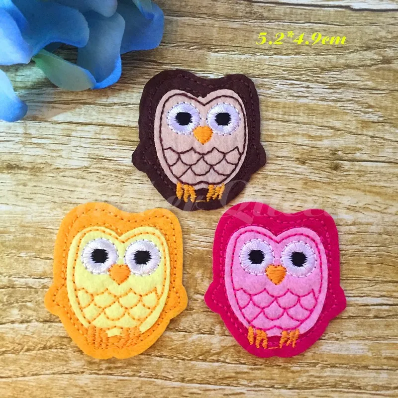 Смешанные 6 шт милые совы 3 цвета мультфильм патч вышитые утюжок для детской