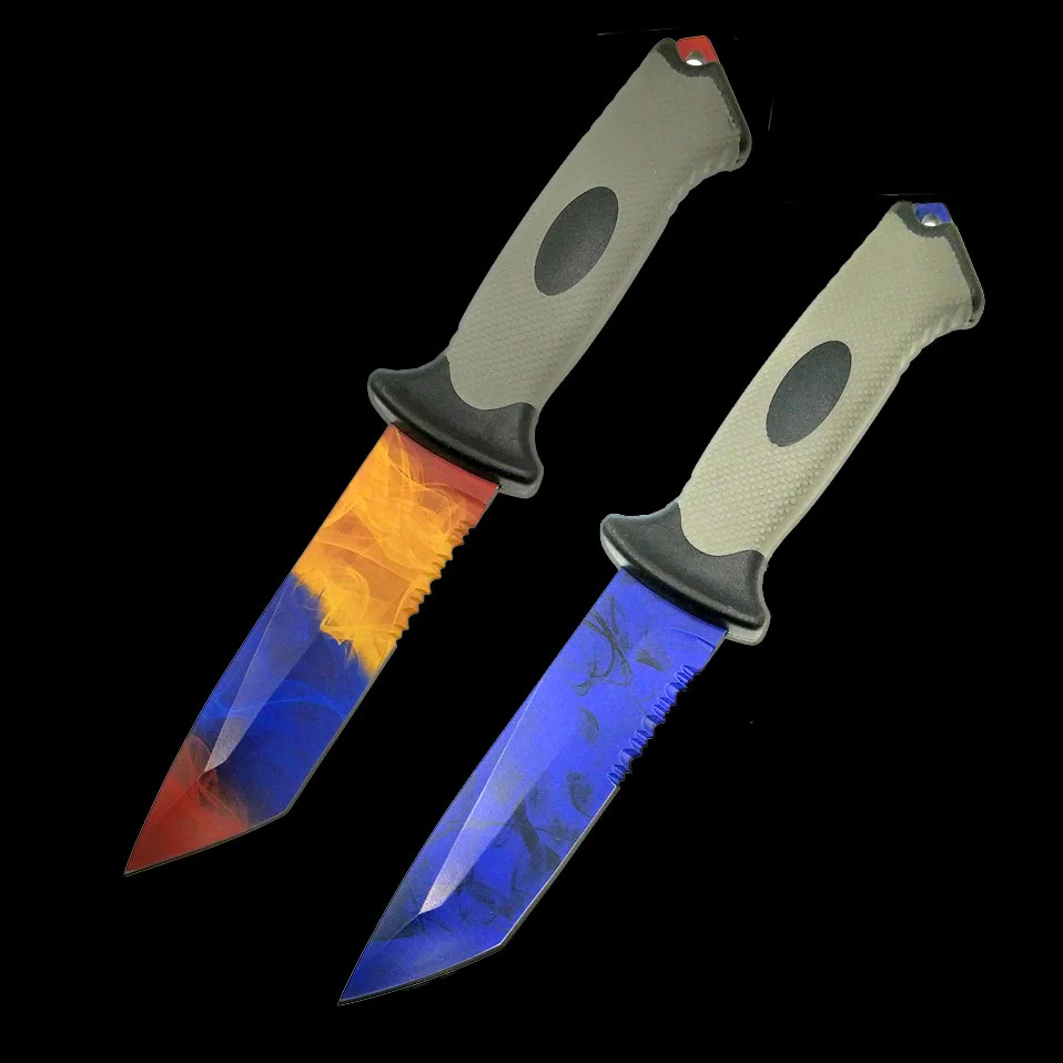 Swayboo CS GO Ursus нож тактические прямые охотничьи ножи фиксированное лезвие резиновый Походный нож допплер для выживания с оболочкой