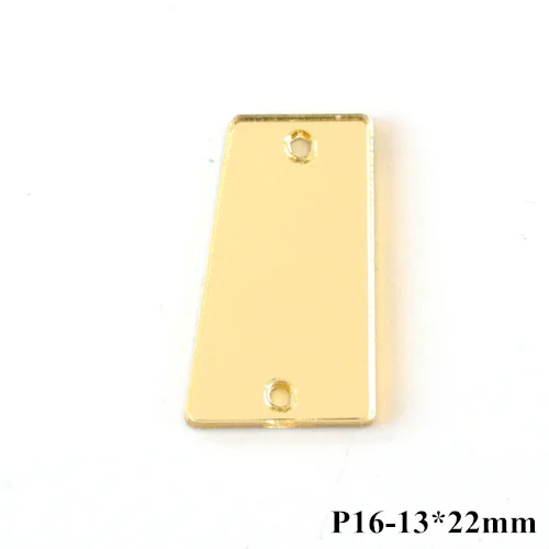 P16-13X22mm Пробивая по доступной цене! 50 шт. шампанское зеркало пришить стразы неправильной формы акриловые зеркала на камнях со стразами для свадьбы платье B3597 - Цвет: P16-13X22mm