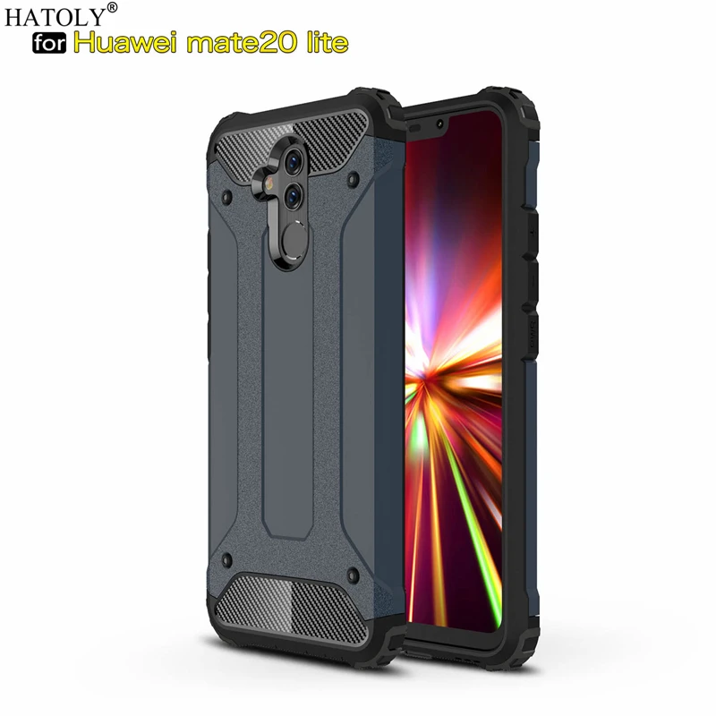 

Чехол HATOLY для Huawei Mate 20 Lite, чехол для Mate20 lite, тяжелая броня, тонкий жесткий резиновый чехол для Huawei Mate 20 Lite, силиконовый чехол