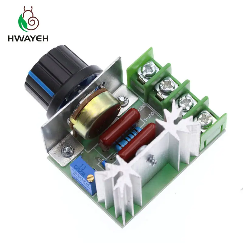 AC 220V 2000W SCR регулятор напряжения затемнения Диммер контроллер скорости двигателя термостата