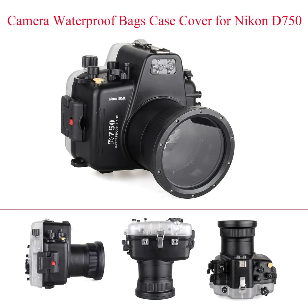Meikon 60 m/195ft снаряжение для дайвинга подводный корпус чехол камеры Nikon D750 камера
