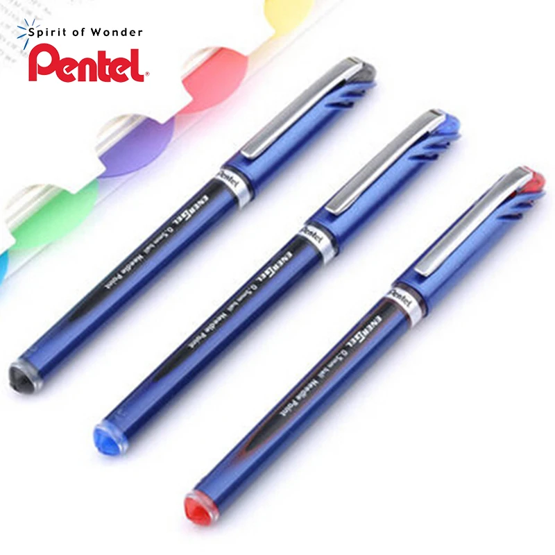 6 шт./лот Pentel EnerGel жидкая гелевая ручка быстросохнущая игольчатая 0 5 мм BLN25|Гелевые