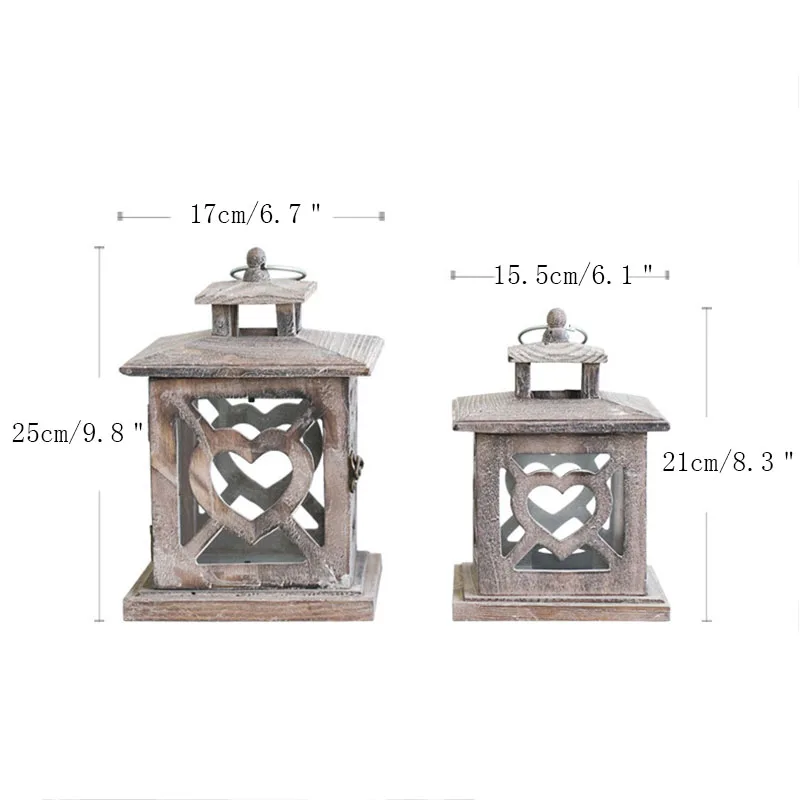 Винтаж романтический подсвечник из дерева ветер свет Творческий Деревянный