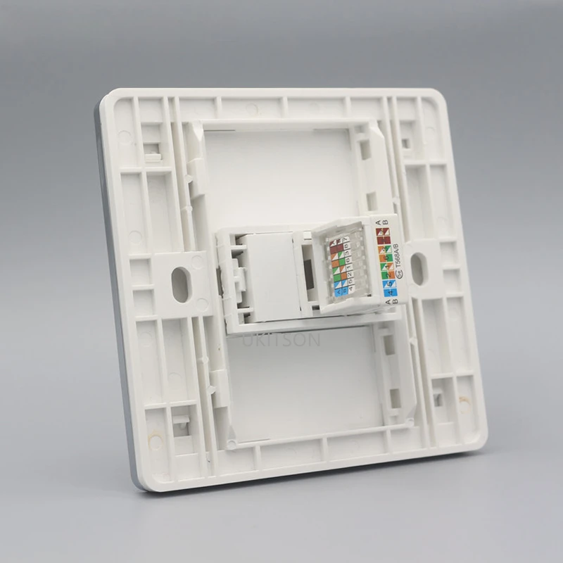Белая настенная панель CAT5E RJ45 Лицевая для вставки LAN Ineternet| |