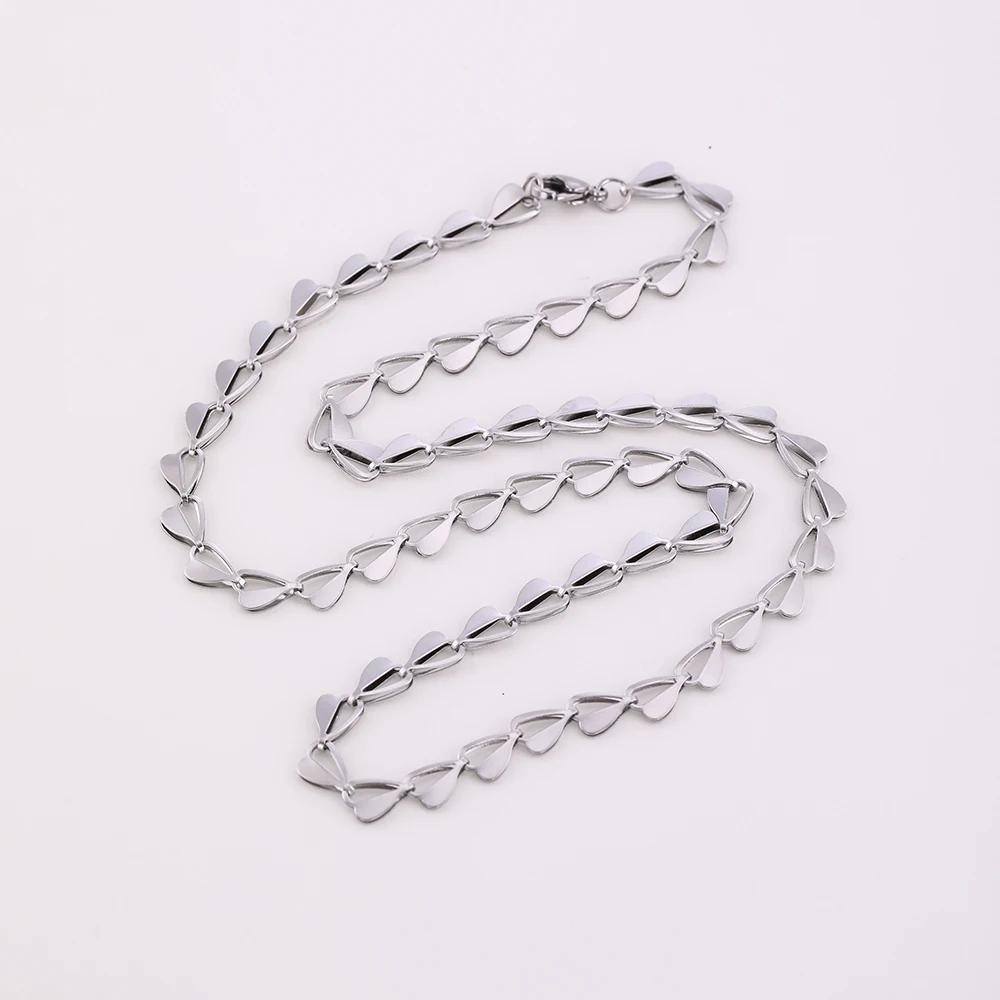 Teamer 50 см полые цепочки с сердечком ожерелье для женщин модные ювелирные