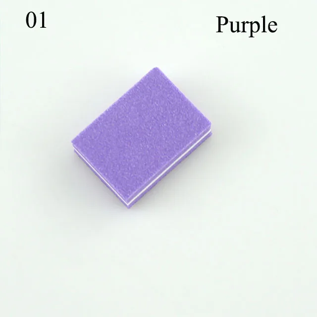 purple 20 шт./лот пилочки для ногтей шлифовальная буферная зернистость губка буферы Тип капли шлифовальный дизайн ногтей моющиеся полировальные пилочки полировальный блок - Цвет: purple