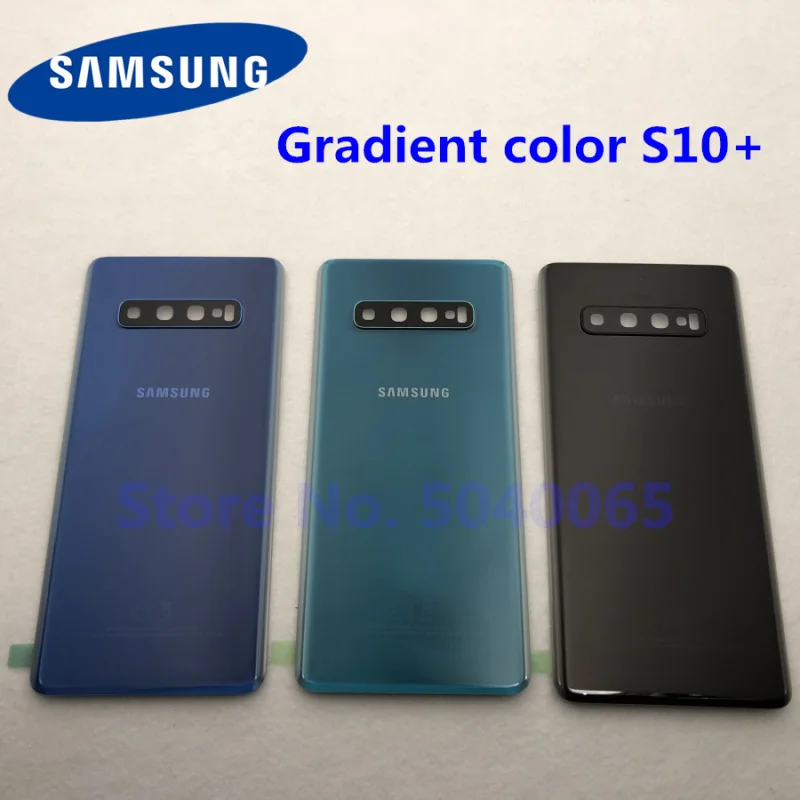 S10+ Задняя Батарейная Дверь Задняя стеклянная крышка корпуса Передняя Сенсорная панель Внешний объектив для samsung Galaxy S10 Plus G975 G975F инструмент для наклеек