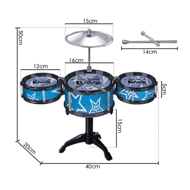 Детский классический джазовый барабан музыкальный ударный инструмент игрушка