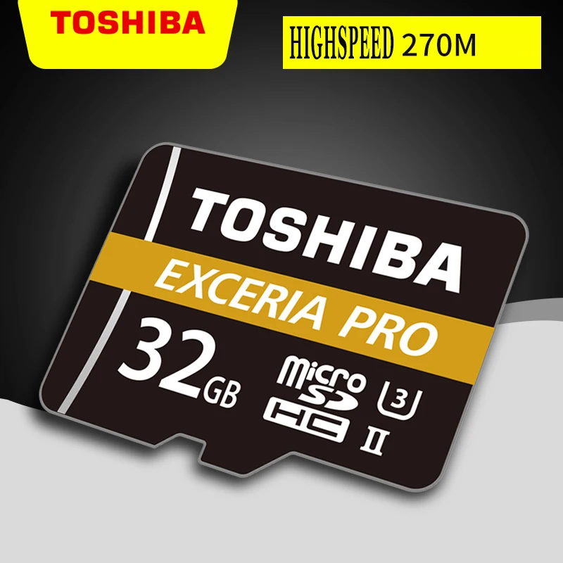 TOSHIBA M501 EXCERIA PRO U3 карта памяти TF 32 Гб SDHC 64 SDXC UHS II Class10 4K HD Скорость чтения до 270|Карты