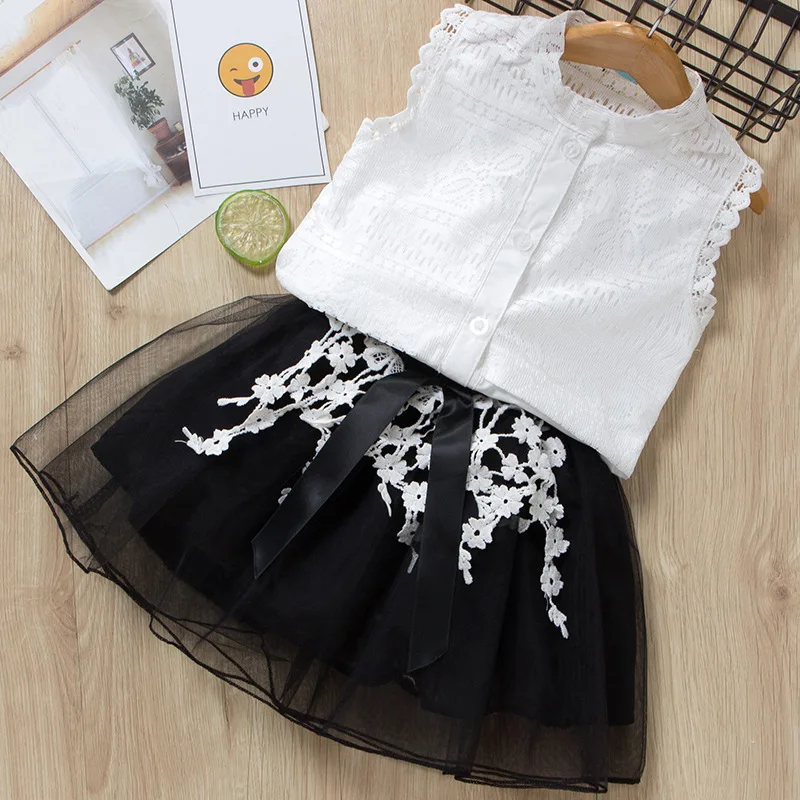2019 summer girl clothes set girls clothing sets with skirt princess toddler children skirt+t-shirt | Мать и ребенок