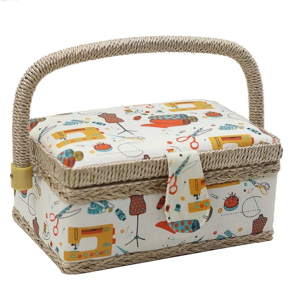 D & корзина для хранения швейных изделий из хлопковой ткани коробка шитья