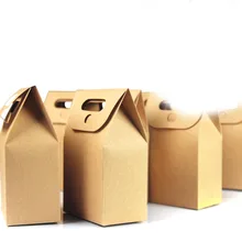 10*15.5*6cm 30pcs/lot Hot Natural Kraft Paper Bags,Party Gift Packing Box,Cookie/Candy/Nuts Bag/DIY Gift Handle Packing Box