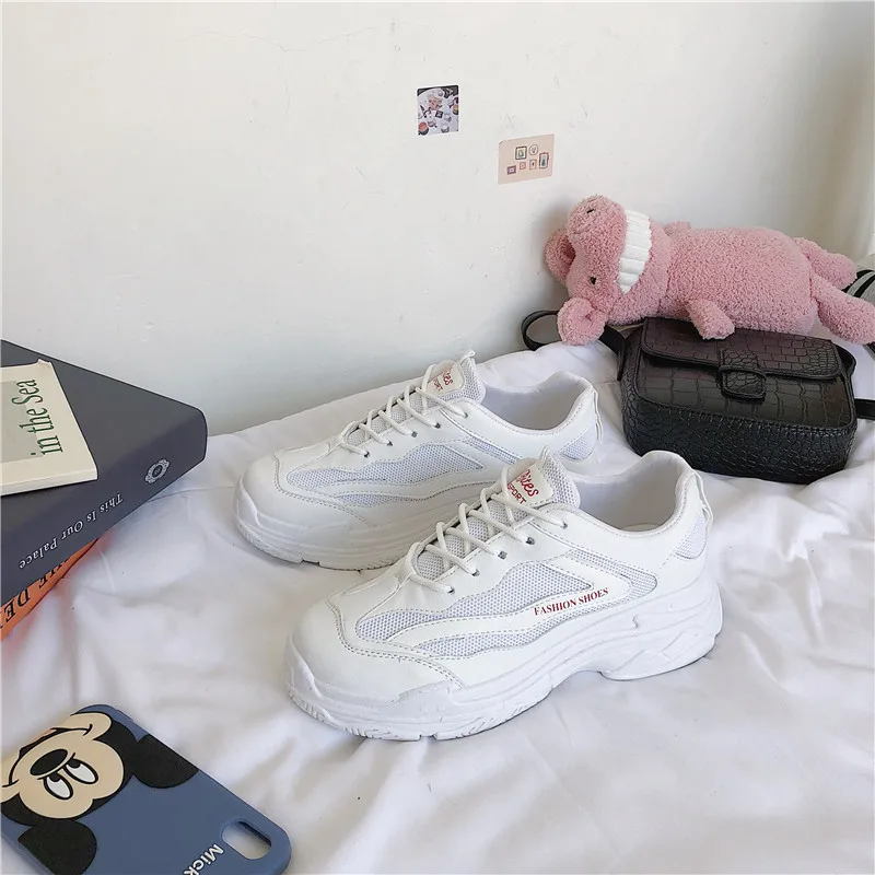 

New Sneakers Women Vulcanize Shoes Fashion Women Flats Walking Shoes Outdoor Casual Women Shoes Lace Up Ladies Shoes